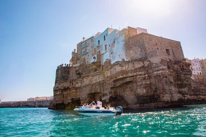 Polignano a Mare: Boat Tour of the Caves - Small Group - Grotta Palazzese: the famous cave restaurant area from the water