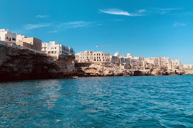 Private: 1h30 Boat tour of the caves of Polignano a Mare - The Aperitif Plus Swim Stop: Taralli, Prosecco, and Blue-Water Time
