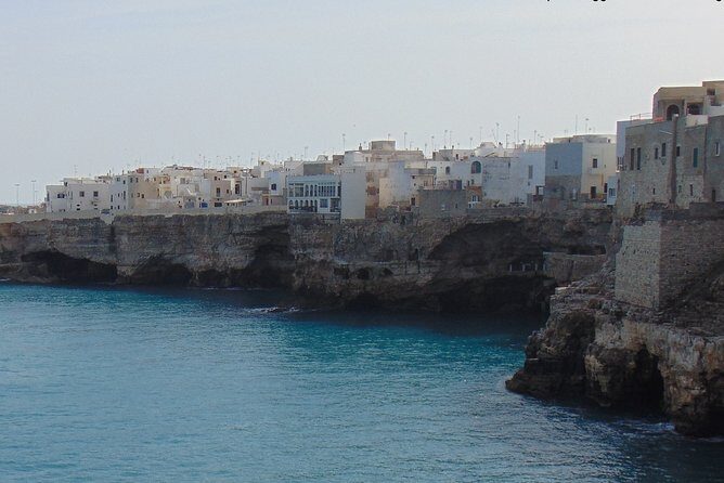Private tour in Polignano a Mare: overlooking the sea - Leaving the old town: Traiana Road and the Bourbon Bridge view