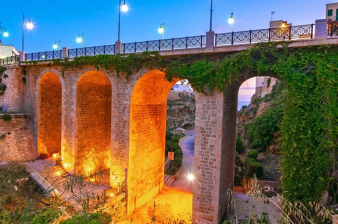 Valle d'Itria Tour: Polignano, Ostuni e Locorotondo, da Bari - Stop 1: Polignano a Mare’s cliff old town and sea caves